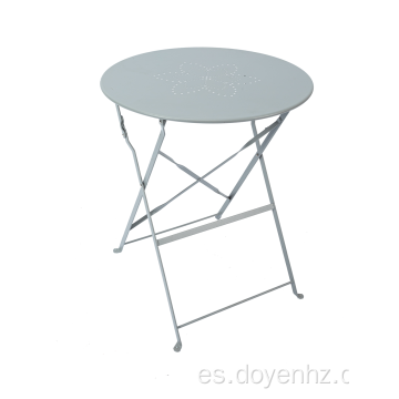 Mesa redonda plegable de metal de 60 cm con estampado de estrellas